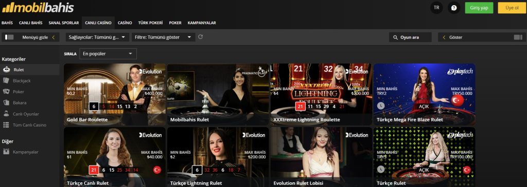 Mobilbahis Casino Canlı Oyun ve Destek